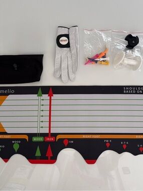 Beginner Golf Training Kit (Alignment Mat + Glove + Tees + Accessories)